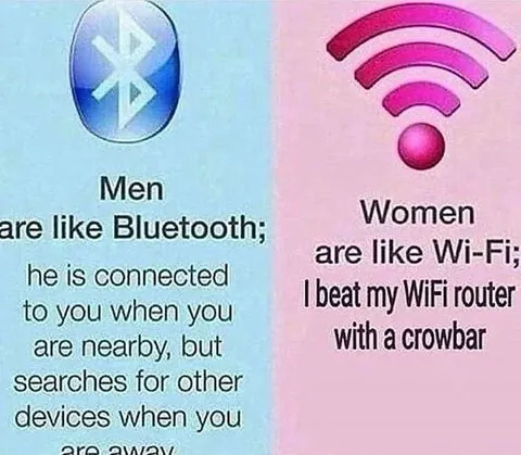 Men Bluetooth Women Wi-Fi