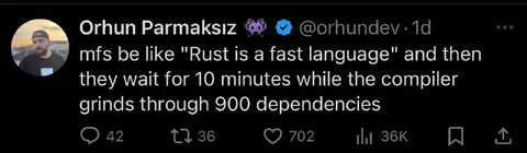 Rust Dependencies Take Forever
