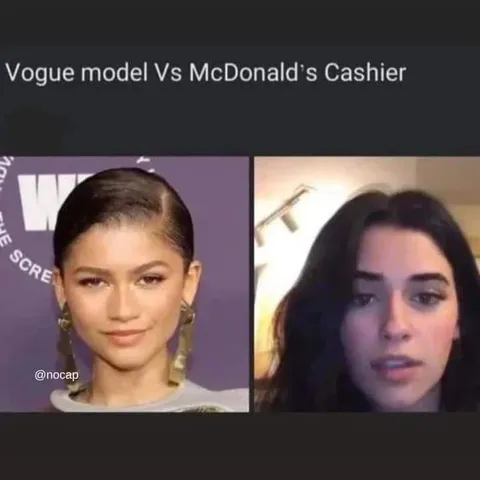 Vogue Model Vs McDonald's Cashier