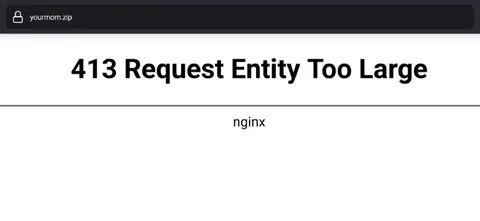 413 Request Entity Too Large