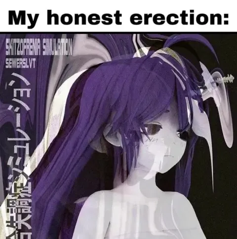 My Honest Erection Purple Anime Girl