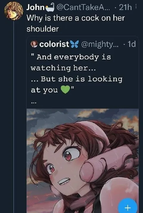 Why Is There a Cock on Her Shoulder