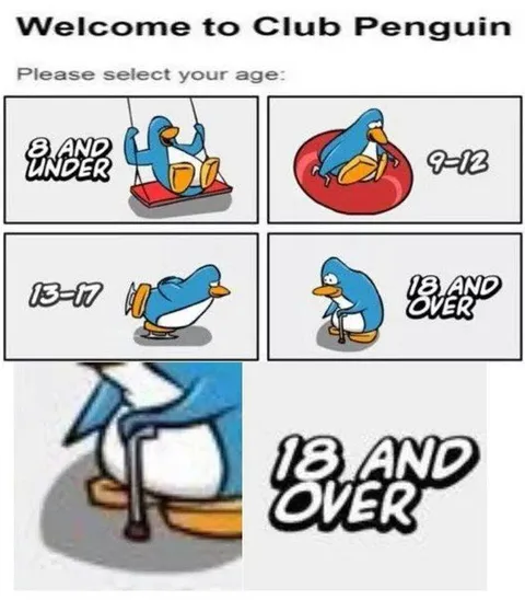 Club Penguin Age Selection