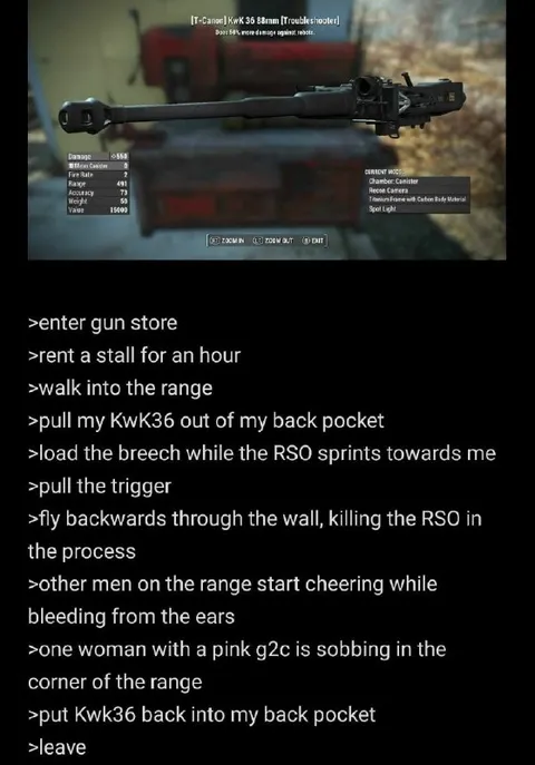 Entering the Gun Store With a KwK 36