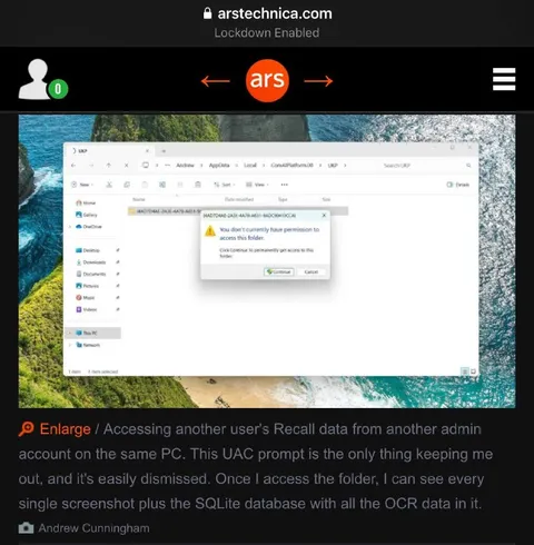 Accessing Another User's Recall Data