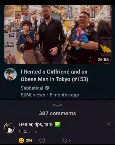 Rented Girlfriend and Obese Man