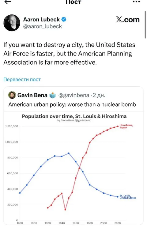 American Urban Policy Worse Than a Bomb