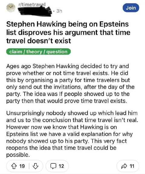 Stephen Hawking Time Travel Proof