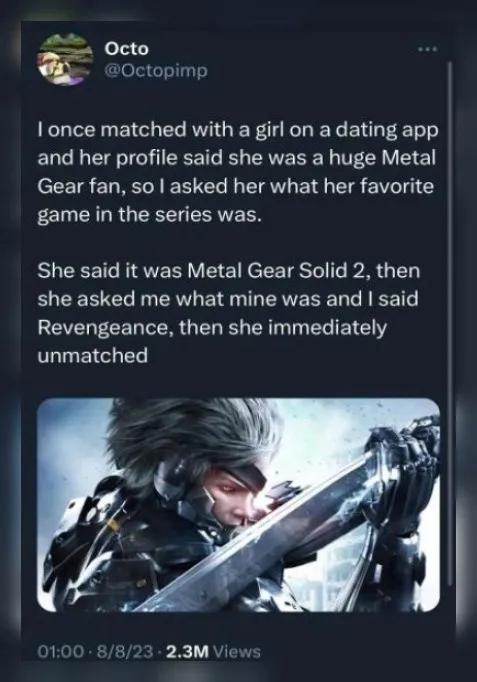 Metal Gear Dating App Mismatch
