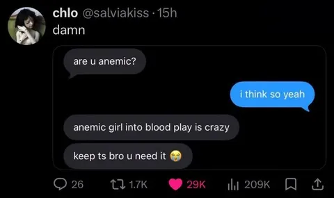 Anemic Girl Into Blood Play
