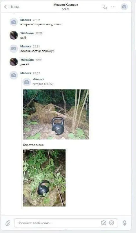 Спрятал гирю в пне