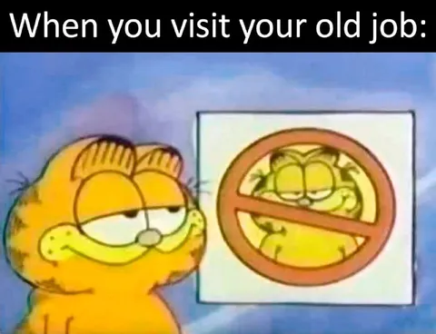 Garfield Visits His Old Job