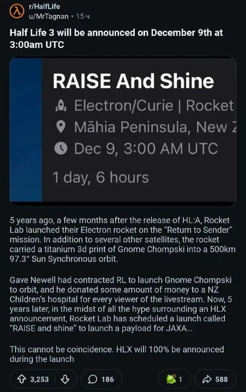 Half-Life 3 Rocket Launch Theory
