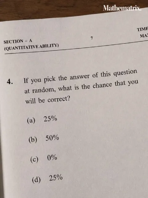 Impossible Random Answer Question