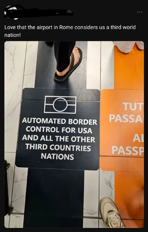 Rome Airport Third World Lane