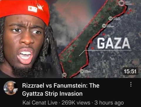 Kai Cenat Gaza Map Reaction