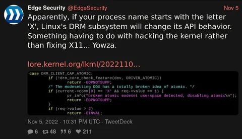 Linux DRM меняет поведение API