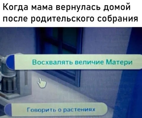Мама после родительского собрания