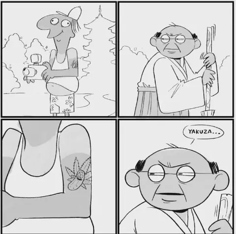 Yakuza Spots the Tattoo