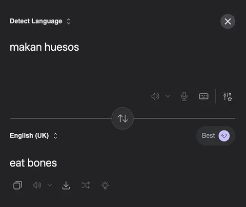 Makan huesos — eat bones