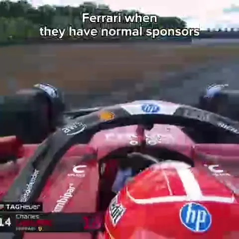 Ferrari with normal sponsors