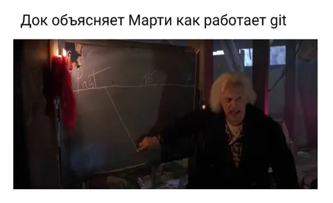 Док объясняет Марти Git