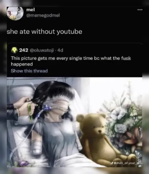 She Ate Without YouTube