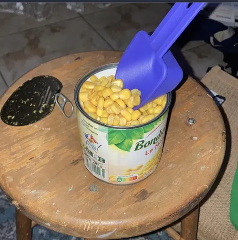 Maïs servi à la pelle