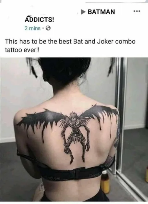 Best Bat and Joker Tattoo