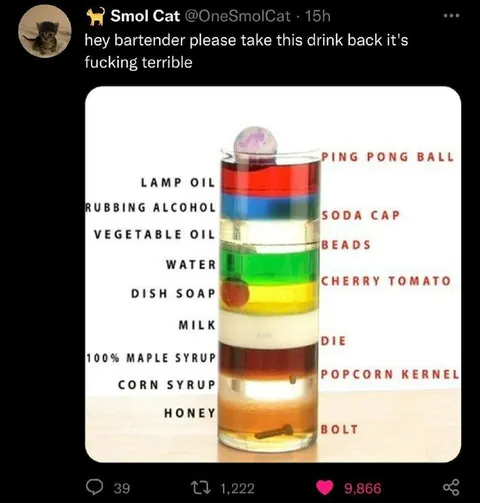 Terrible Drink at the Bar