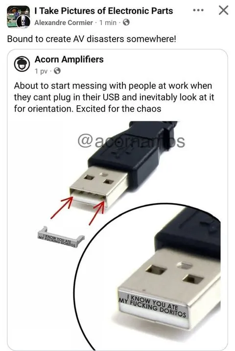 USB Knows You Ate Doritos