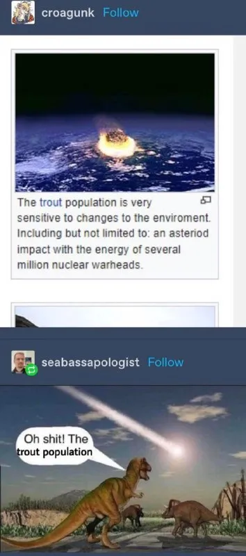 Trout Population Asteroid Impact