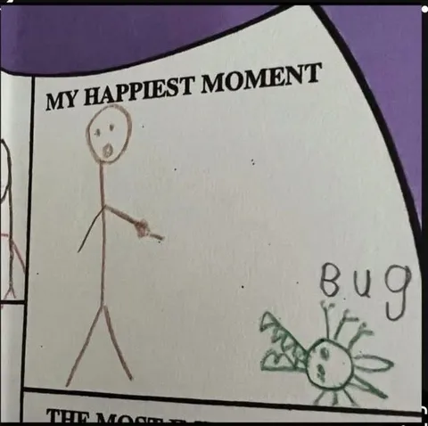 My Happiest Moment Bug Drawing
