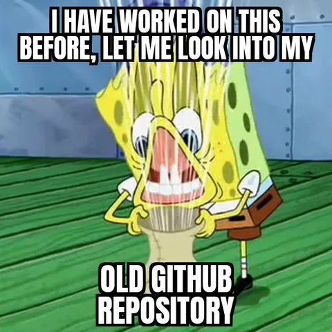 SpongeBob Checks Old GitHub Repository