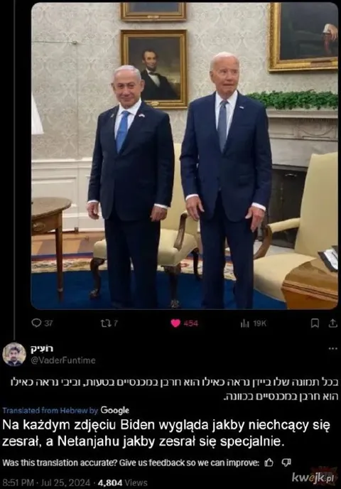 Biden i Netanjahu po wpadce