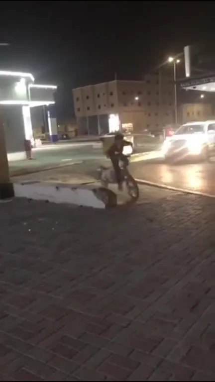 Неудачный трюк на велосипеде