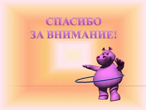 Спасибо за внимание с бегемотом