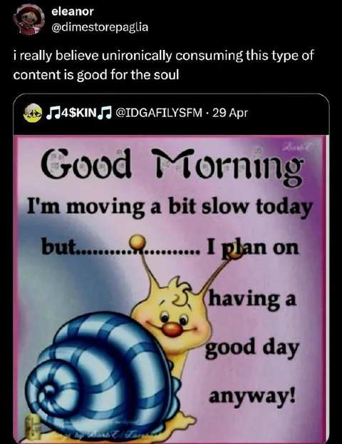 Slow Snail Good Morning