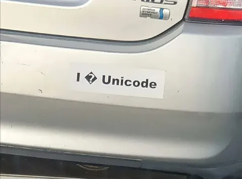 I Love Unicode Sticker