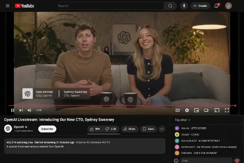 Sydney Sweeney — новый CTO OpenAI
