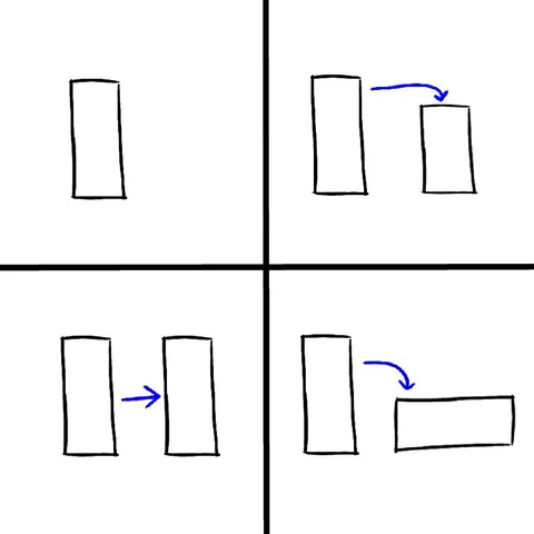 Прямоугольник меняет форму