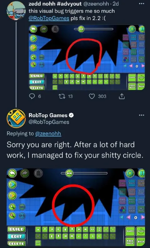 RobTop Fixes the Shitty Circle
