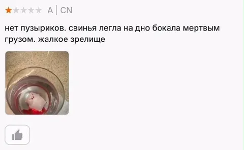 Мёртвая свинья на дне бокала
