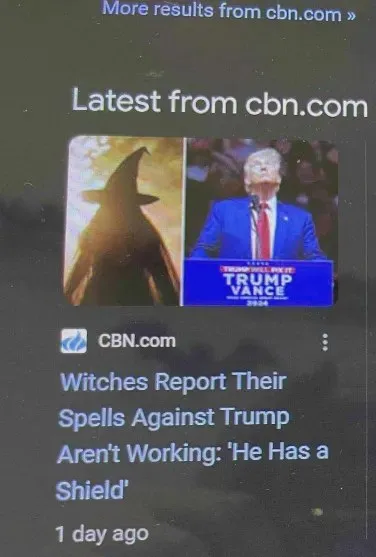 Witches' Spells Can't Stop Trump