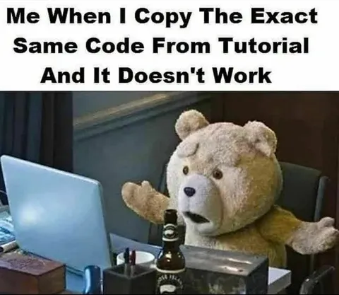 Copying Code That Doesn't Work