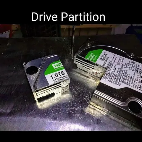 Drive Partition Hard Drive Joke