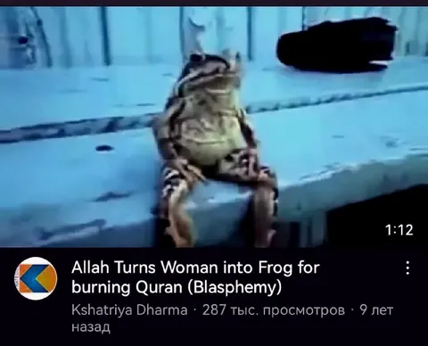 Allah Turns Woman into Frog
