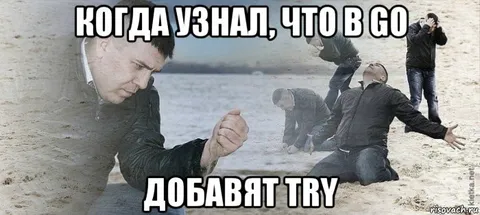 Когда в Go добавят try