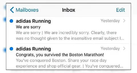 Adidas Running Email Fail
