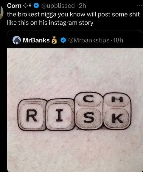 Broke Person Posts Risk